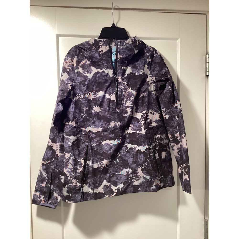 Lululemon Waterproof Hiking Half-Zip Pullover Jacket Forest Print Size 0